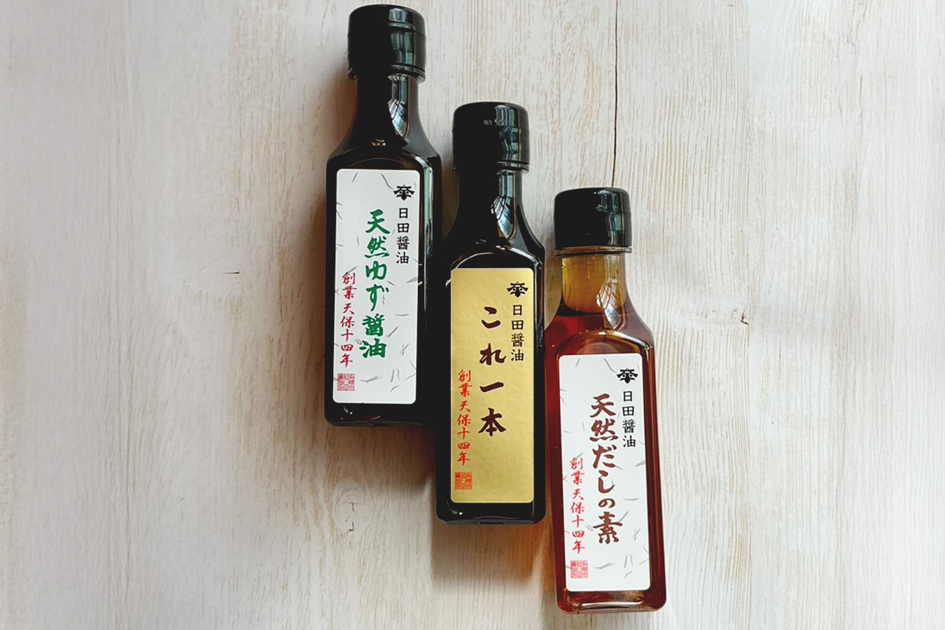 http://日田醤油、天然だしの素、これ一本、天然ゆず醤油